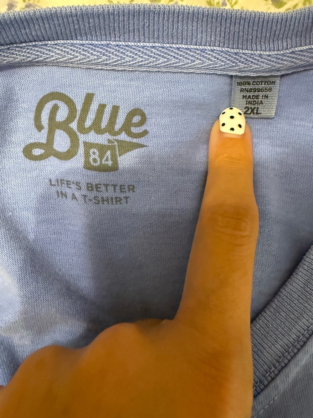 Blue 84 Periwinkle Crewneck Long Sleeve with Seward Alaska Patch - Picture 4 of 4
